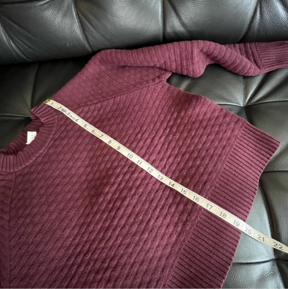 Lululemon Texture Play Crew Sweater Cassis Maroon Cashmere Size XS S NWT - Picture 9 of 11